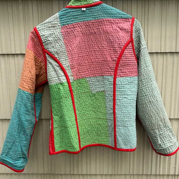 Vintage Cotton Kantha Quilted Blazer - Picture 6 of 6